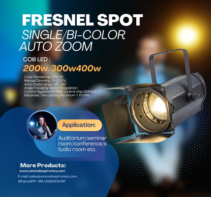 Dobra cena. 150W 200W Fresnel LED Ciepły Biały Chłodny Biały LED Spotlight Studio Light w Internecie